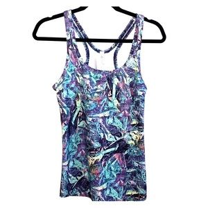 Lululemon limited crystal print workout top sz 8